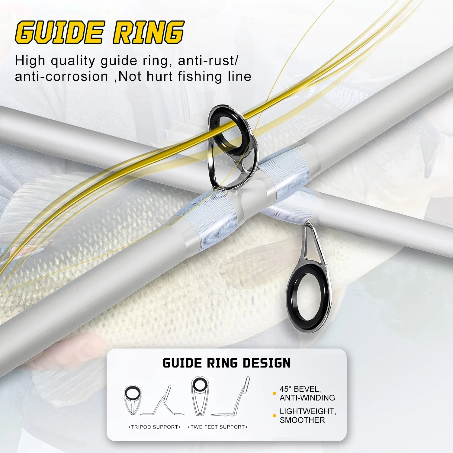 Sougayilang 2 sectie Hengel Koolstofvezel Spinning Hengel 1.8/2.1m Ultralight Casting Hengel M Power voor Bass forel Vis - imagen 3