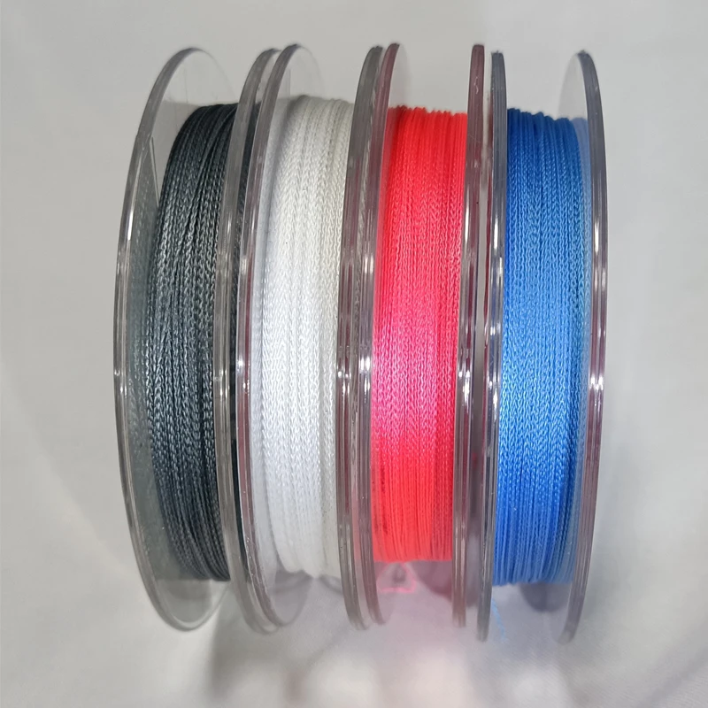 Línea de pesca en hielo de 50m, alambre fino, 4 soportes, multifilamento trenzado, PE, accesorios de herramientas de pesca súper fuertes para invierno - imagen 2