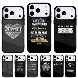 Funda de voleibol divertida para iPhone 13‑15‑16‑17 Pro Max