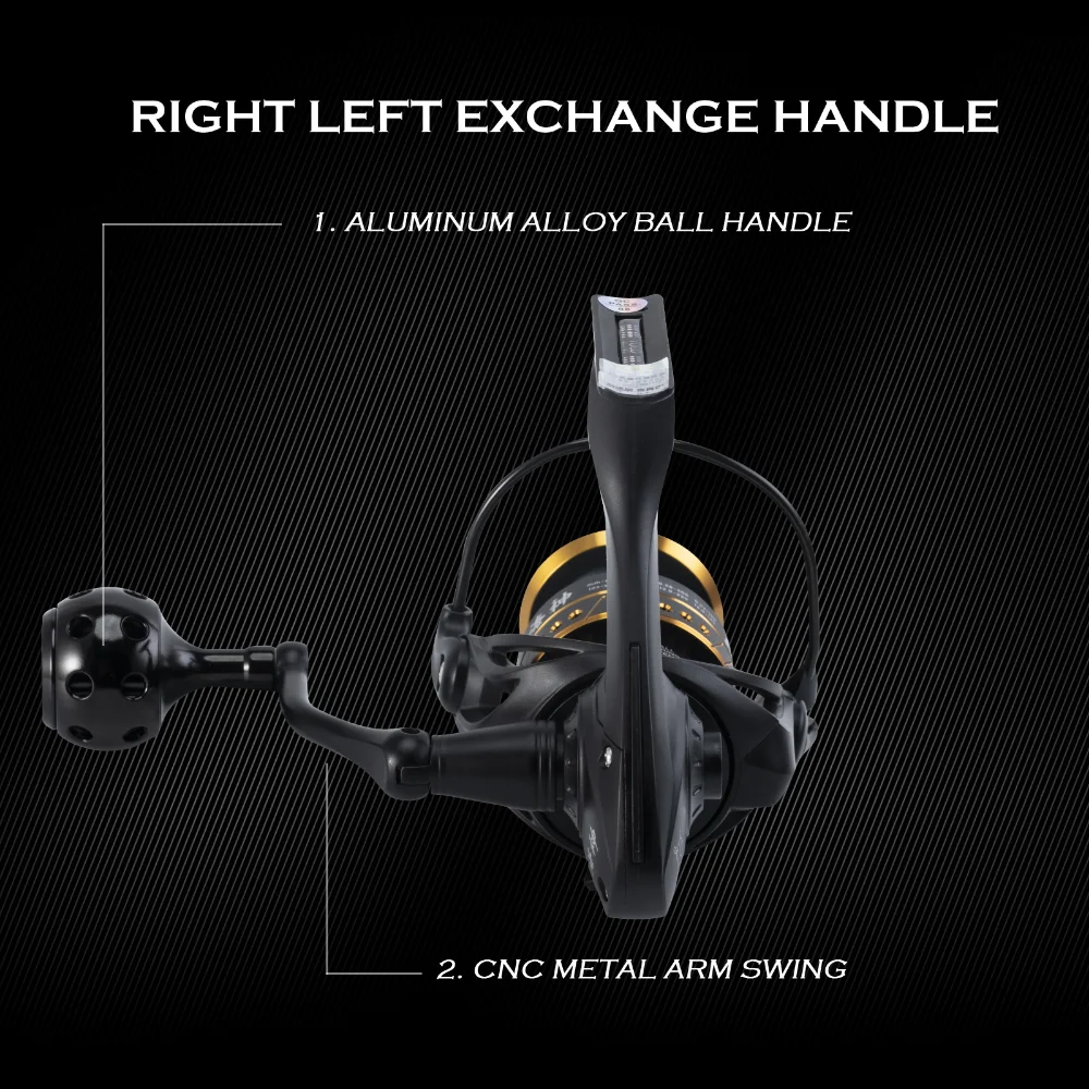 Goture-carrete giratorio profesional superligero, 10 + 1BB, Ultra suave, potente, relación de engranaje 5,1: 1, para todas las aguas - imagen 4