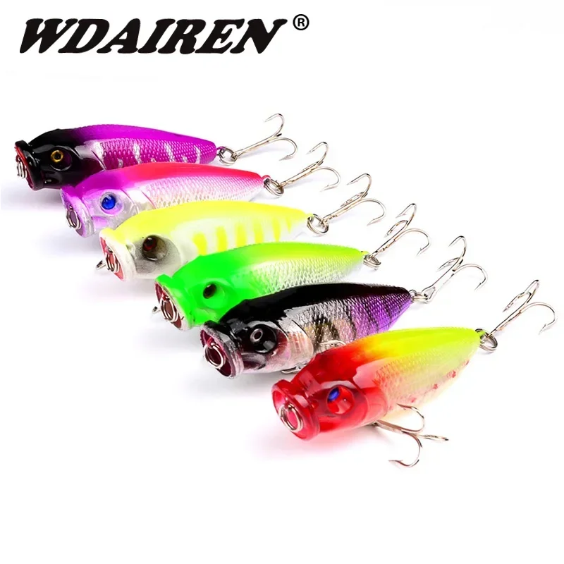 Señuelo de pesca Popper Topwater, 6,5 cm, 9g, Wobblers, cebo duro Artificial con ganchos, Swimbaits de lubina, aparejos de pesca Crankbaits, 1 ud. - imagen 3