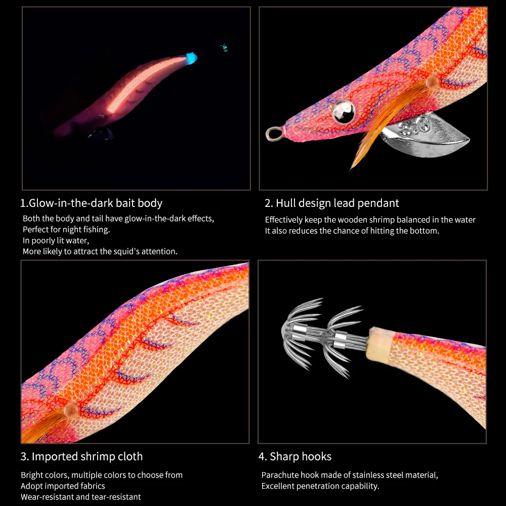 Cebo de calamar FSDZSO 2,5 # 3.0 # 3.5 # Señuelos de Jigging artificiales, anzuelos fuertes de hundimiento lento, pesca en el mar, pulpo, sepia luminosa EGI - imagen 2