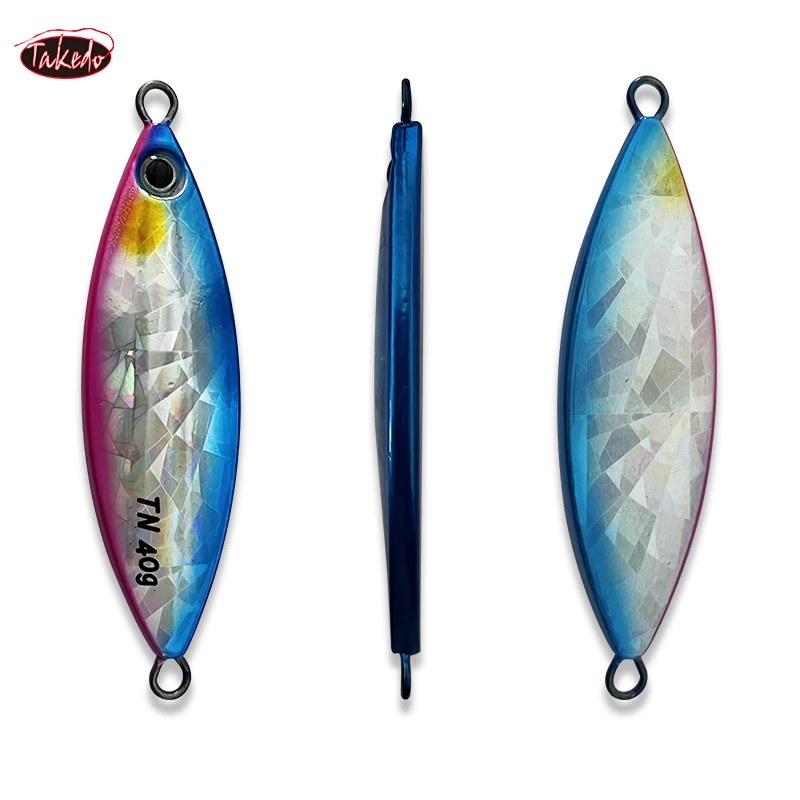 TAKEDO TN003 señuelo tipo anzuelo de agua salada plantillas de paso lento 20G 30G 40G pecking lento fundición Jigging cebo cuchara señuelos de Metal para trucha atún - imagen 4