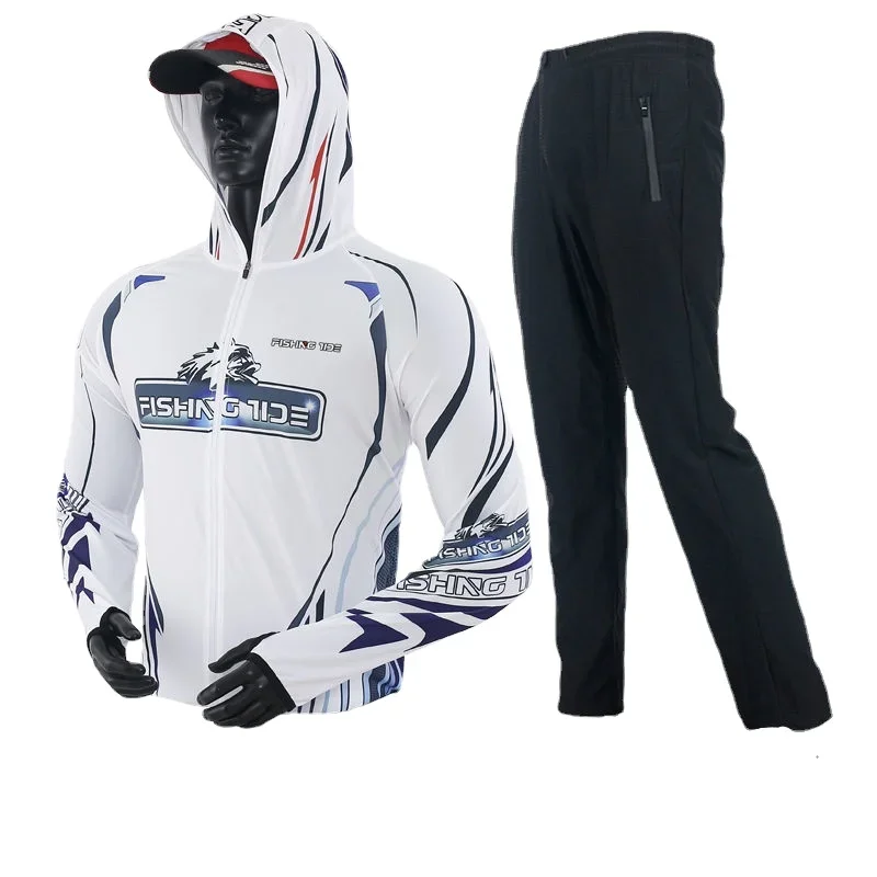 Camisa de pesca proteccion solar manga larga con capucha para hombre - imagen 2