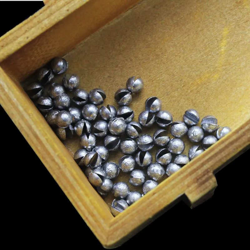 100 piezas 0,3g-1,8g de plata, balsa de plomo abierta redonda desnuda, fabricantes de clips de pesca, equipo de pesca, gota de plomo - imagen 2
