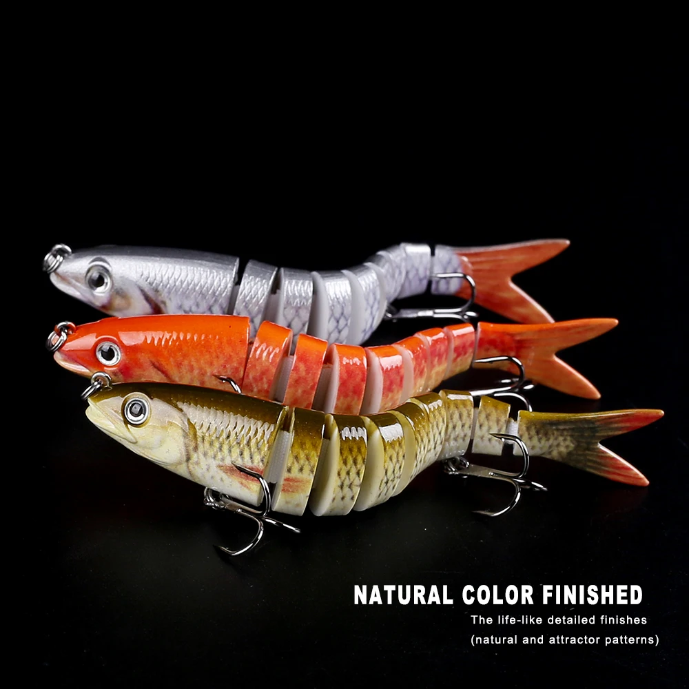 CCLTBA-Señuelos de Pesca de lubina que se hunden, Swimbait articulado, aparejos de cebo de trucha, señuelo Wobbler para pesca, 10cm, 10g - imagen 5