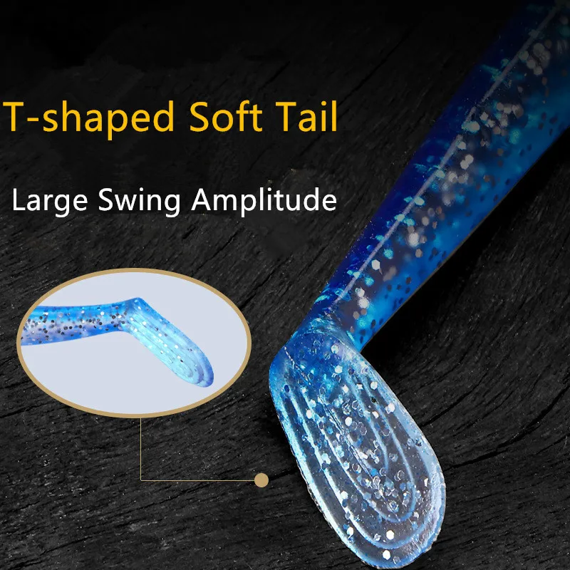 Jig Head-señuelo de pesca hundido, 12,5 cm/22g, agua salada fresca, cuerpo vivo vivo Natural, cebo suave, 5 colores - imagen 5