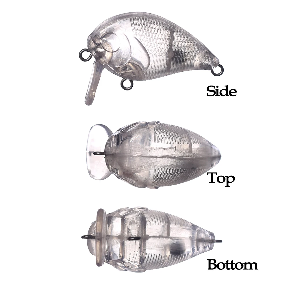 Chan'sHuang-Señuelos de Pesca en blanco, 30 piezas, Crankbait sin pintar, 45mm, 6,1g, Mini cebo flotante, Wobblers, hecho a mano - imagen 3