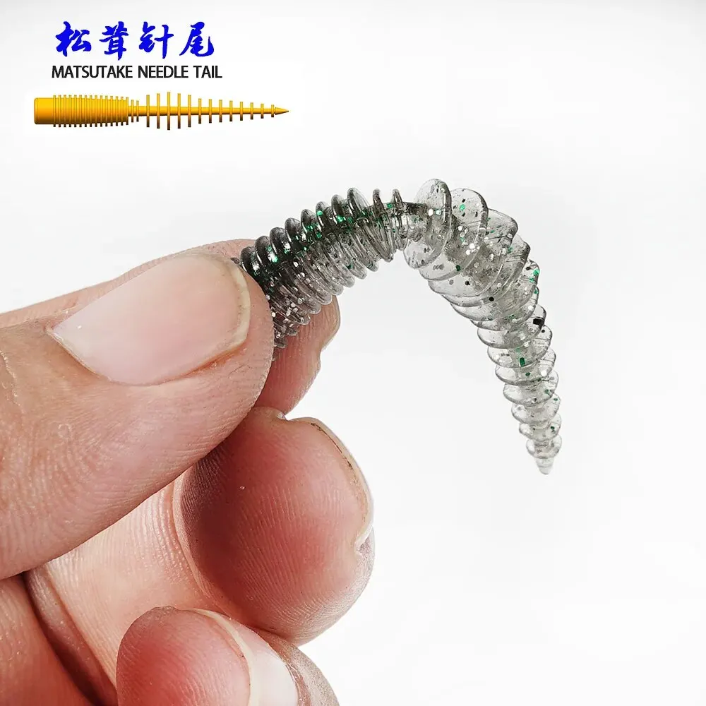 SUNMILE pesca cebo suave gusano 65mm/1,2g 10 unids/lote cebos artificiales pesca Wobblers Leurre Souple señuelo lubina perca trucha señuelos - imagen 5