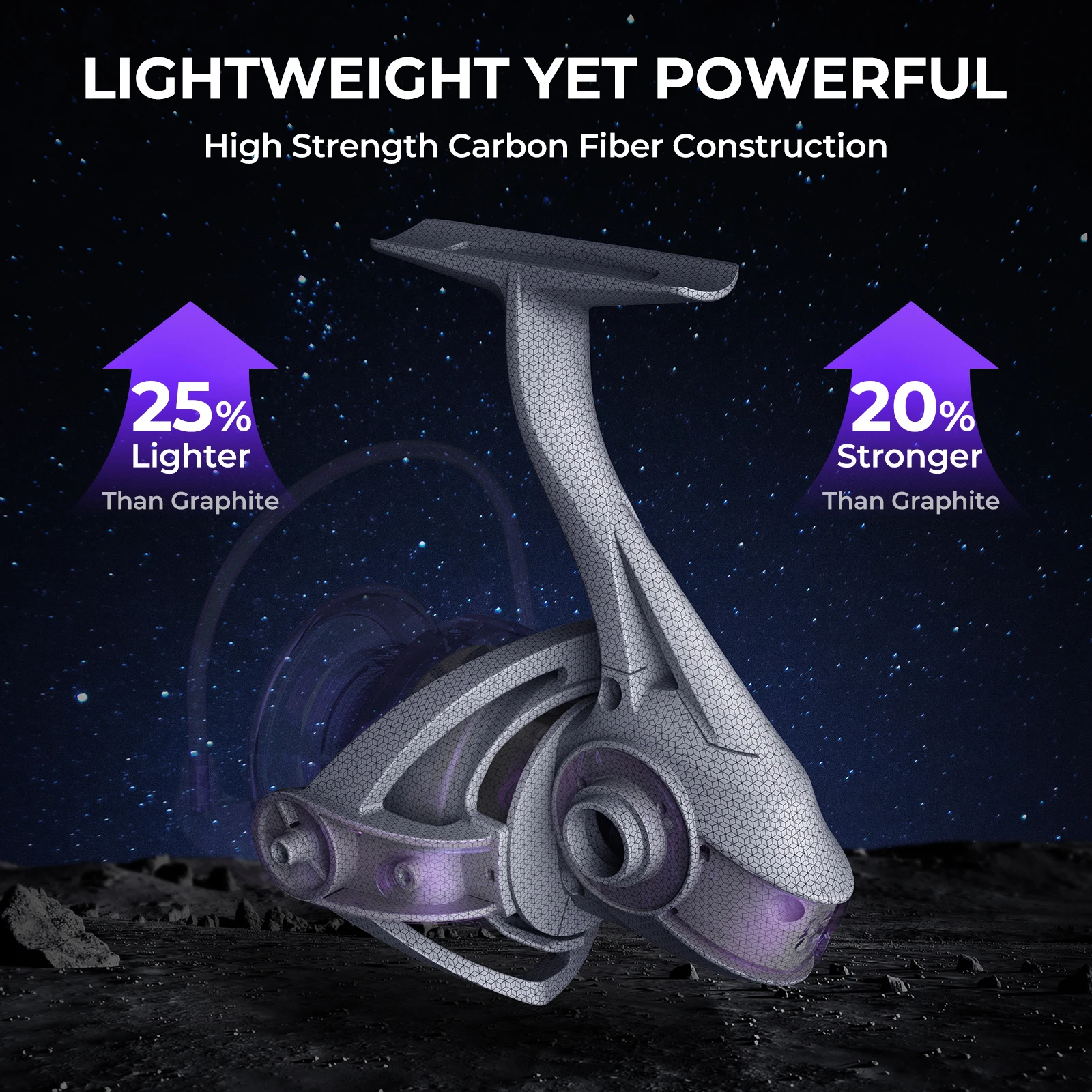 Carrete de pesca giratorio KastKing Royale Legend Pro, engranaje de aluminio ligero con corte Digi, Rotor de carrete aerodinámico 6,2: 1, arrastre máximo de 25 libras - imagen 4