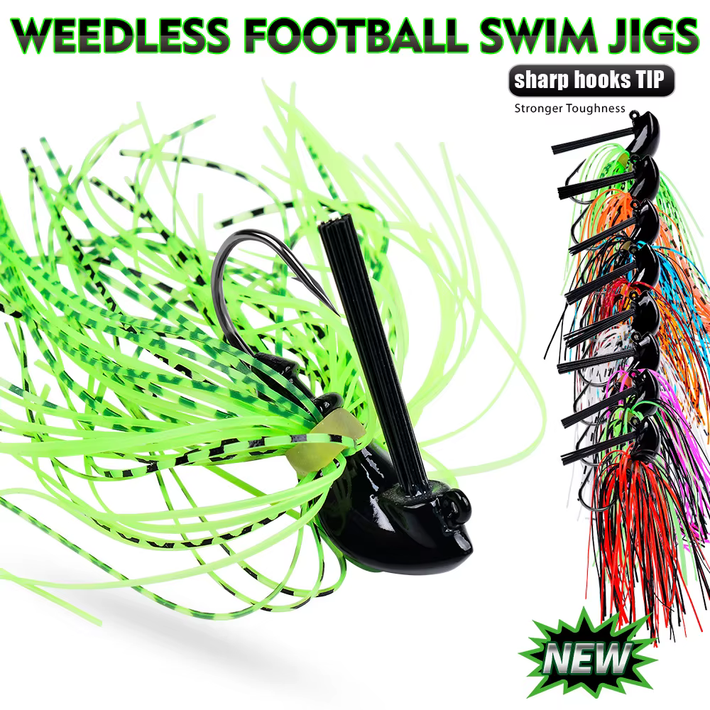 7G 10G 14G Spinnerbait Buzzbait Anti-barb señuelo de pesca negro boca grande lubina pez barba Lucio goma Jig Wobbler aparejos de pesca - imagen 4