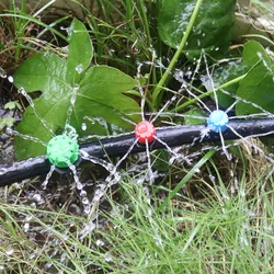 20 piezas muchos tipos de emisor de riego por goteo de jardín gotero de flujo ajustable aspersor de riego de invernadero de jardín emisores de goteo de PC