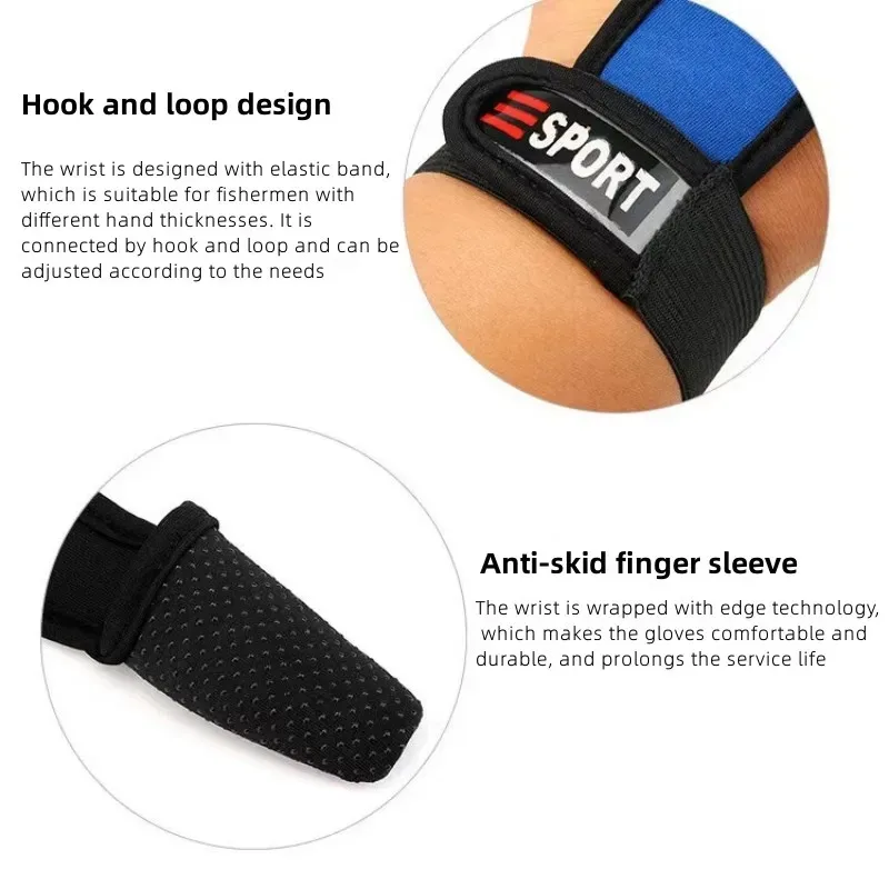 Guantes de pesca Protector de un solo dedo antideslizante resistente a cortes transpirable cómodo herramientas de pesca al aire libre para pesca con caña - imagen 4