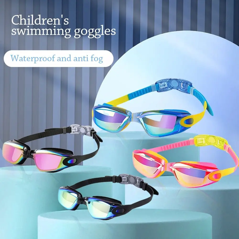 Gafas de natación con tapones para los oídos para niños, protección UV antivaho, impermeables, de silicona, para piscina y playa - imagen 4