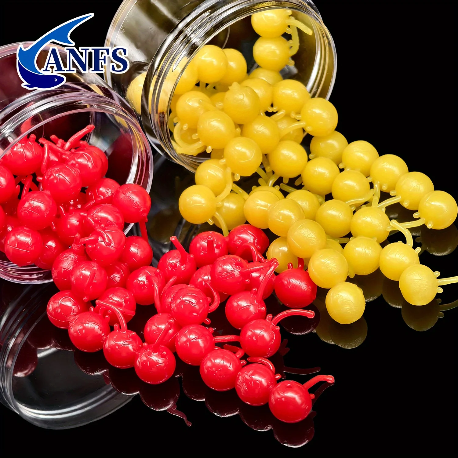 ANFS 50 señuelos de pesca blandos de primera calidad: cebos flotantes TPR para carpa, trucha y bagre, eficaces para agua dulce y salada.