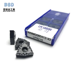UP6210 WNMG080412-43 Insertos de carburo: herramientas de torno CNC recubiertas de CVD para acero/hierro fundido (abajo de HRC32, OEM)