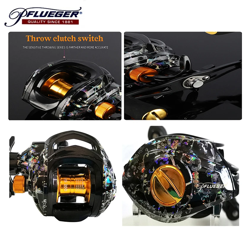 Carrete Pflueger 7,2: 1 carrete de pesca de alta velocidad 16KG resistencia máxima tiro largo agua de mar pesca de invierno - imagen 3