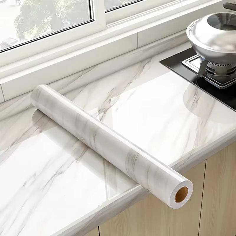 Autoadhesivo de 60CM, decoración de fondo, pegatina de pared, papel tapiz impermeable y lavable en rollo para pared, muebles, decoración del hogar - imagen 4