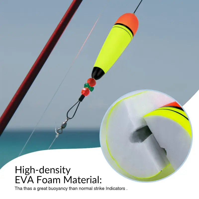 THKFISH-flotadores de pesca rocosos de espuma, 4 Uds., 25g, 50g, 80g, flotabilidad, EVA, elásticos, antideslizantes, para tipo de pez gato, boyas de pesca - imagen 2