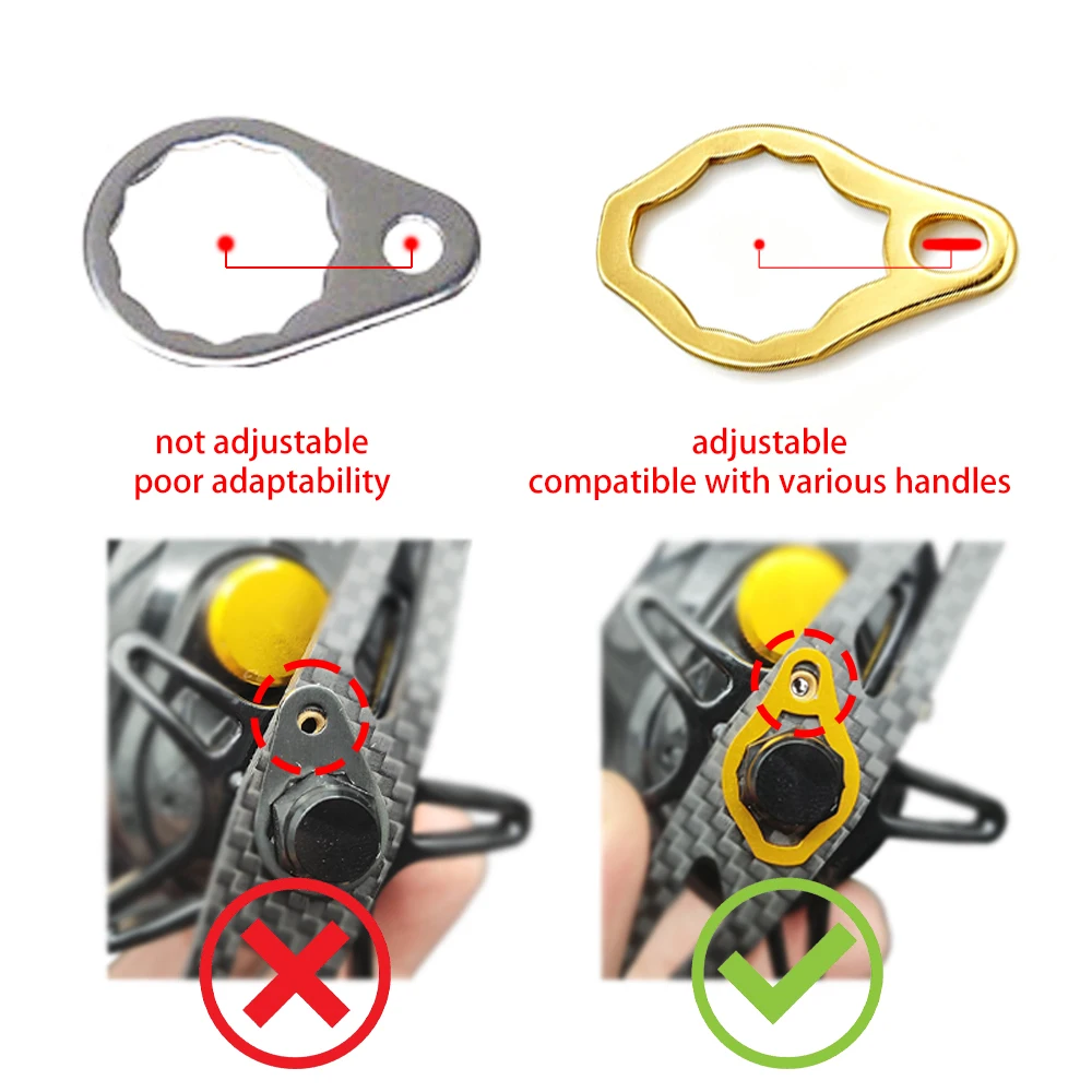Carrete de fundición de cebo, mango, retenedor de tuerca, carrete de pesca, repuesto de reparación, pieza de repuesto, manija, tuerca, arandela de bloqueo, accesorios de pesca - imagen 4