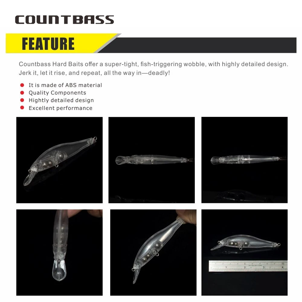Countbass 10 Uds. Señuelos duros en blanco, 83mm/3,27 "9,7g/0,34oz, pececillo que se hunde, cebos de pesca sin pintar, Wobblers, cebos duros en blanco - imagen 4