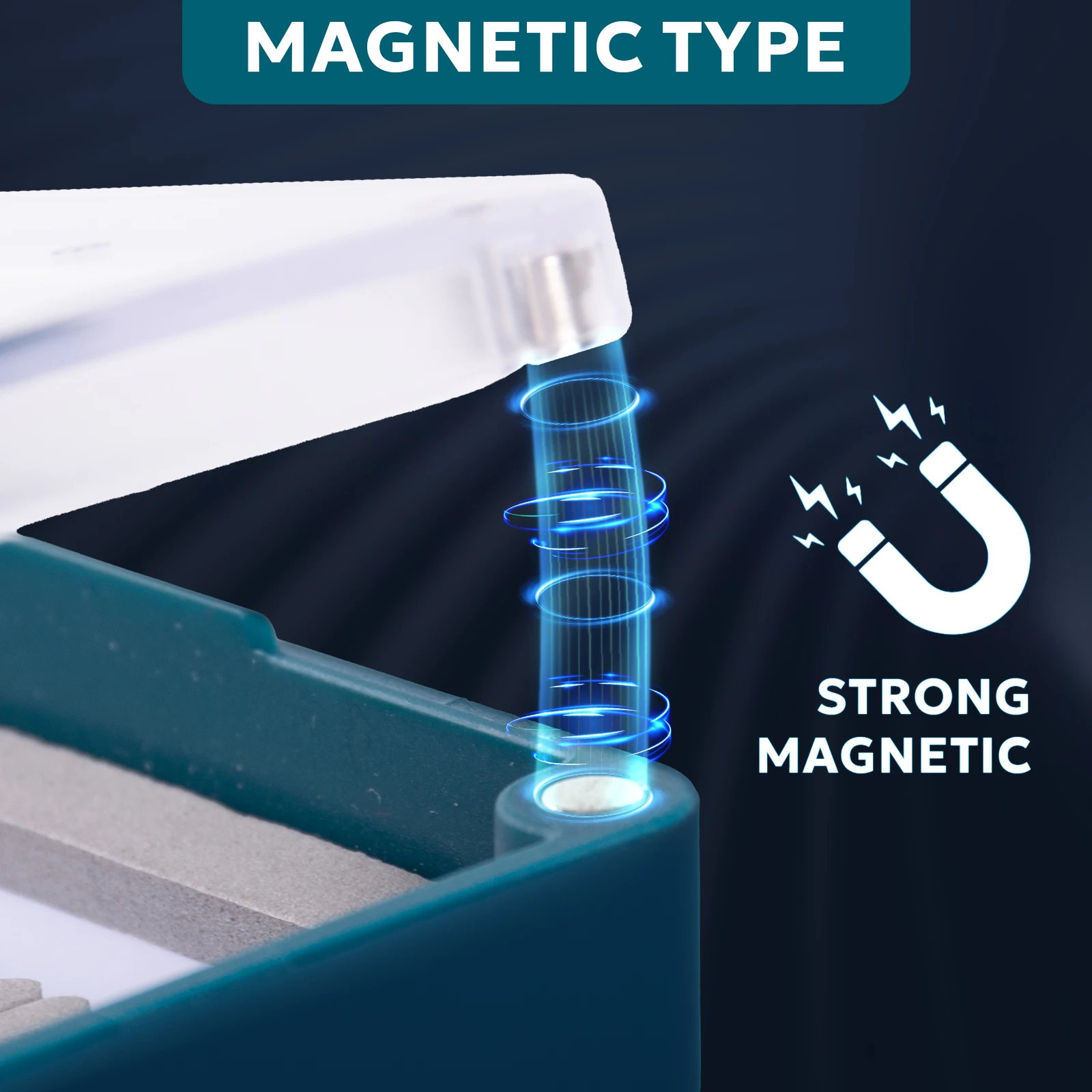 SF caja de pesca con mosca, Material de policarbonato magnético, tapa transparente, caja de moscas de trucha, pequeña, grande - imagen 4