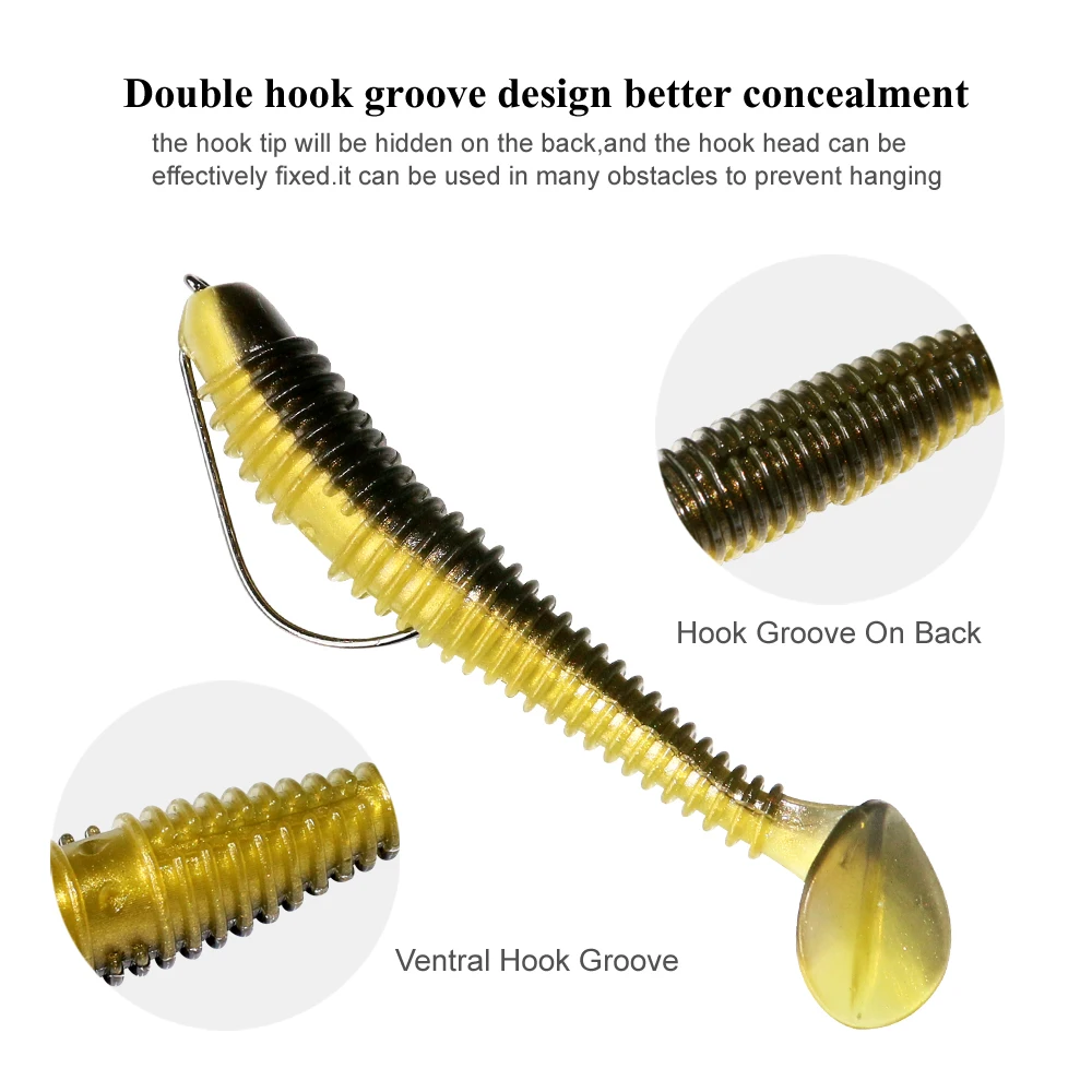 Señuelos de pesca 6cm 7cm 8cm Jig Head señuelos blandos artificiales carpa de agua dulce Wobblers cebo de silicona lubina Swimbait aparejos de invierno - imagen 5