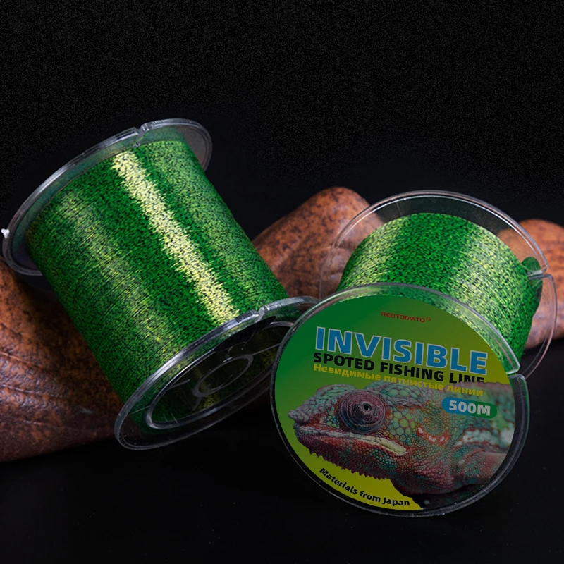 Línea de pesca de carpa súper fuerte Invisible de 500m, línea de pesca monofilamento, línea de pesca manchada - imagen 2