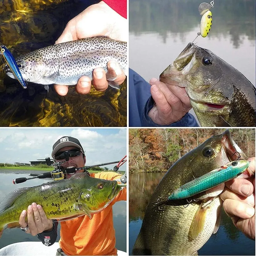Anzuelos triples de pesca de acero de alto carbono 4X, anzuelos de púas afilados fuertes para señuelos, cebos de pesca, 10 unids/lote/caja, 8 tamaños 8 #-3/0