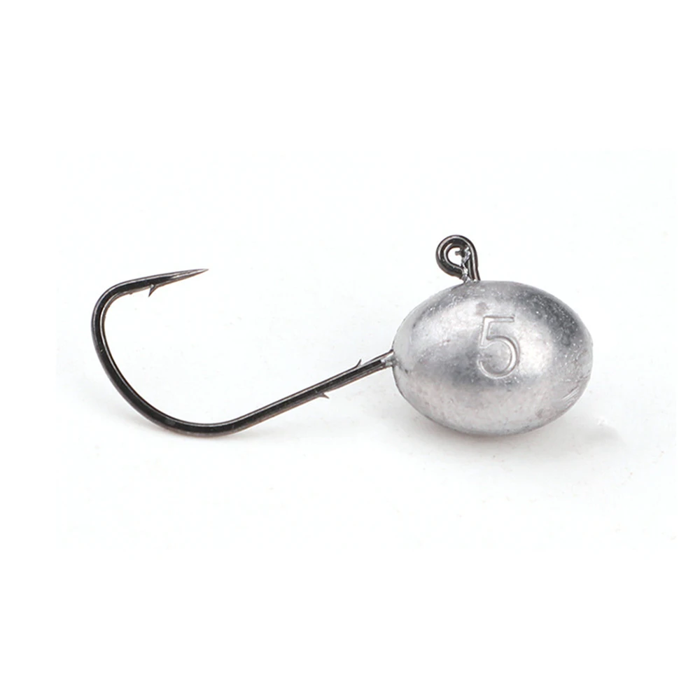 Anzuelo de cabeza plomada para trucha, señuelo de gusano suave, aparejos de pesca, 1,5g, 2,5g, 3,5g, 5g, con púas, 5 unids/lote por bolsa - imagen 3