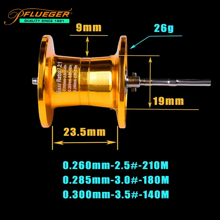 Pflueger Seasir: Carrete Baitcasting Jigging Carbono 7,2:1 - imagen 2