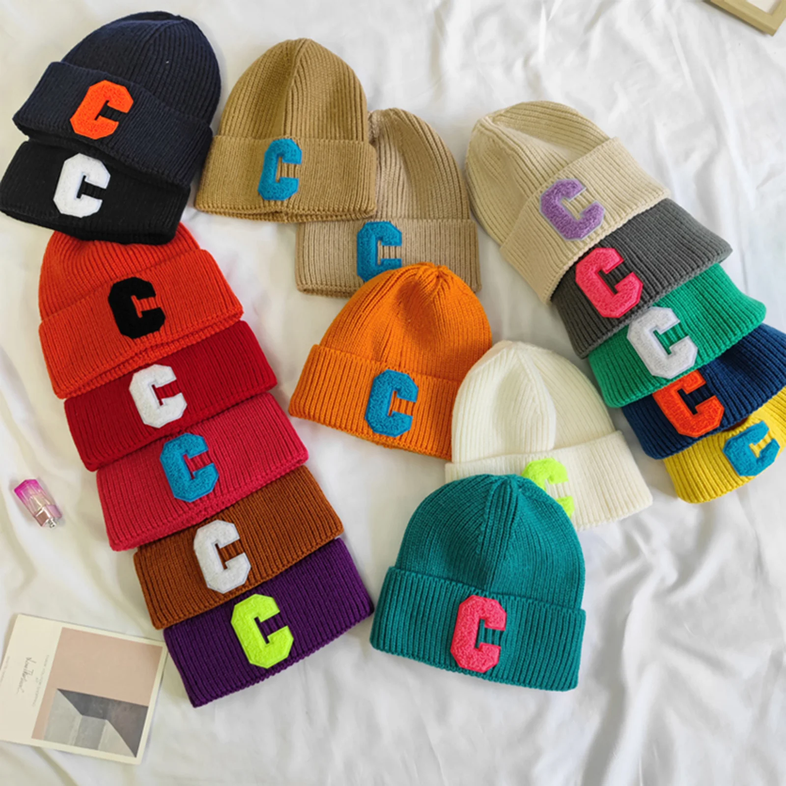 Gorro de punto de invierno para ciclismo, montar, esquiar, gorro de lana grueso a prueba de viento para hombres y mujeres, gorros cálidos a la moda para exteriores