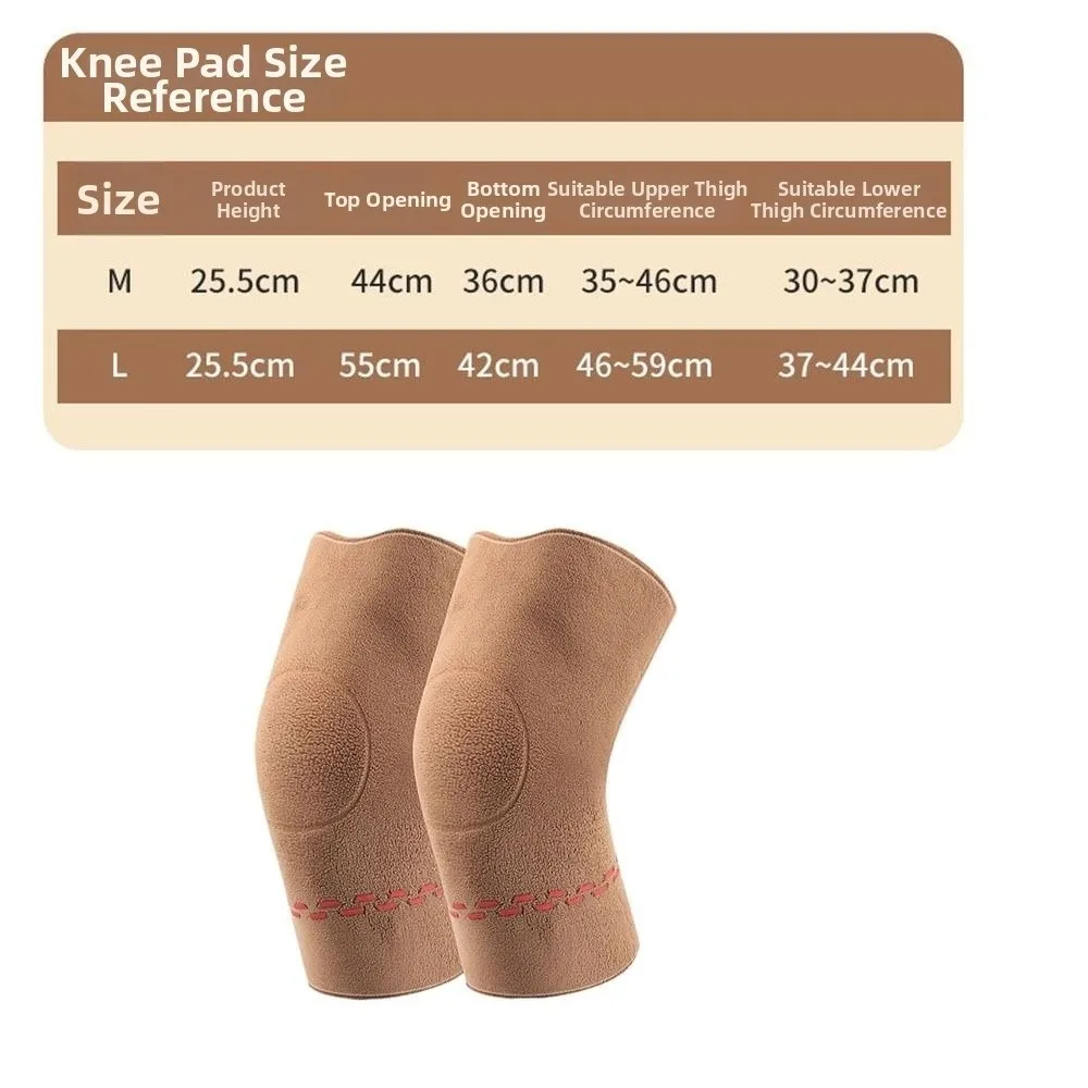 Rodillera cálida de lana de doble cara, Protector de rodilla grueso con retención de calor, rodillera cálida a prueba de viento para piernas frías antiguas - imagen 5