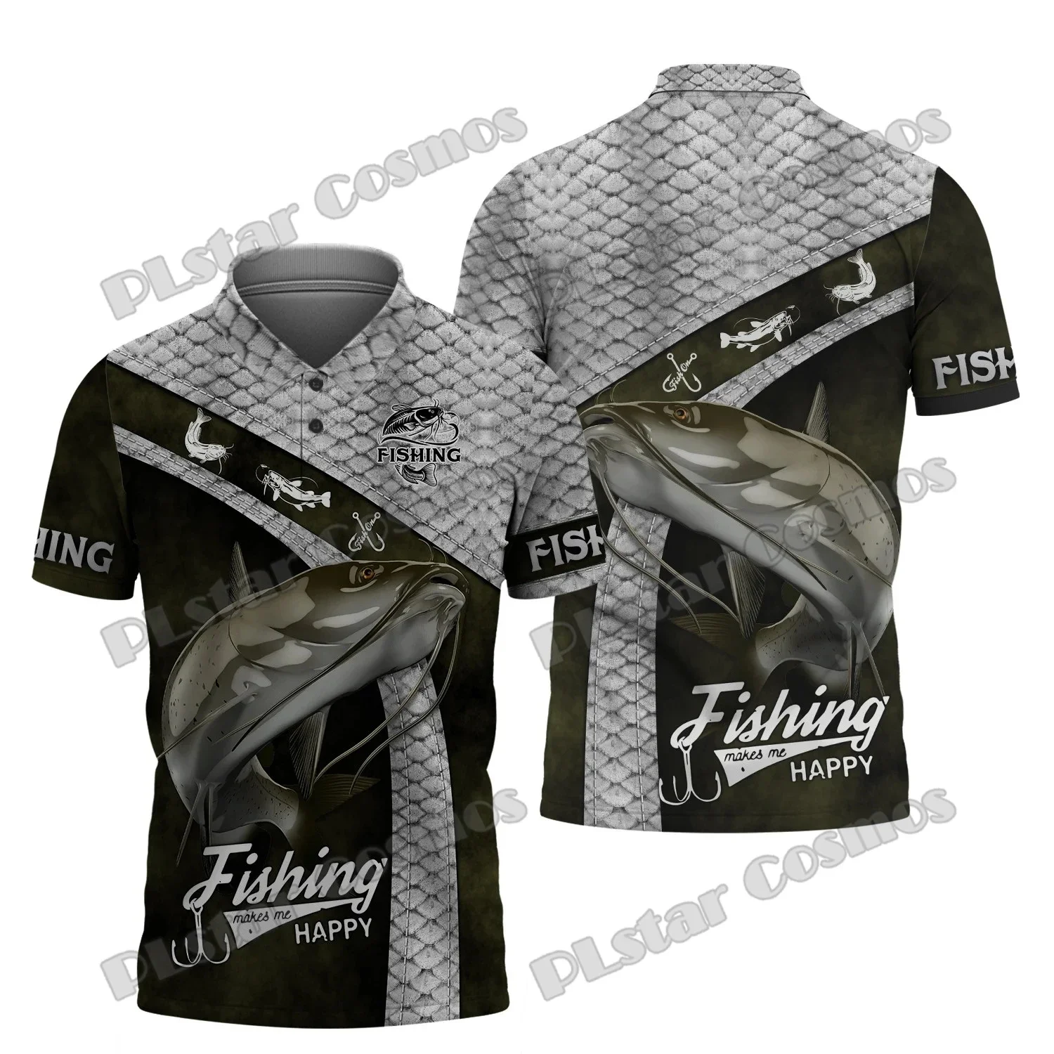 PLstar Cosmos Polo de pesca 3D estampado para verano - imagen 4