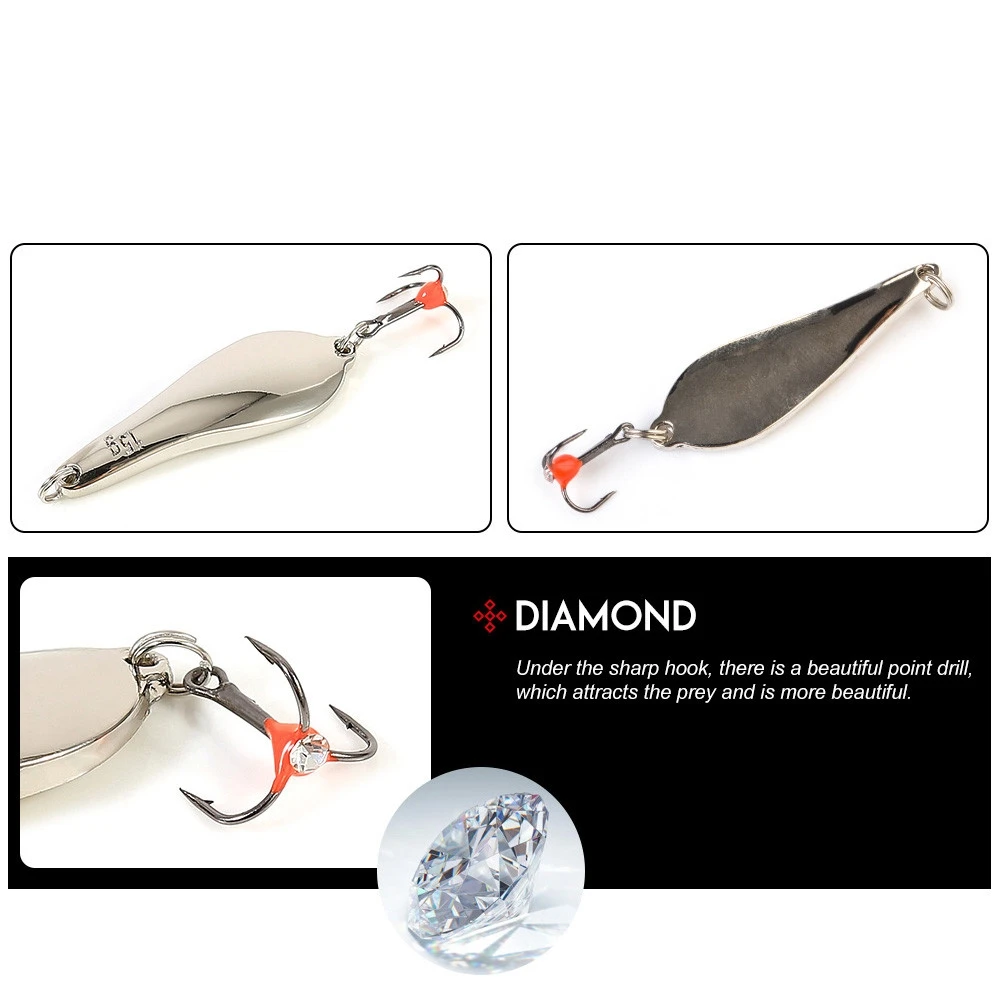 FTK-señuelo de pesca en hielo para invierno, cebo duro con anzuelo triple para pesca de perca y Lucio, 10g, 15g, 20g - imagen 5