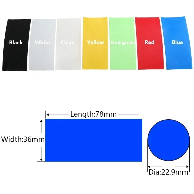21700 Battery Film PVC Heat Shrink Tube 78x36mm Precut Shrinkable Sleeve Tubing Protect Pipe Cover for Batteries Wrap - imagen 5