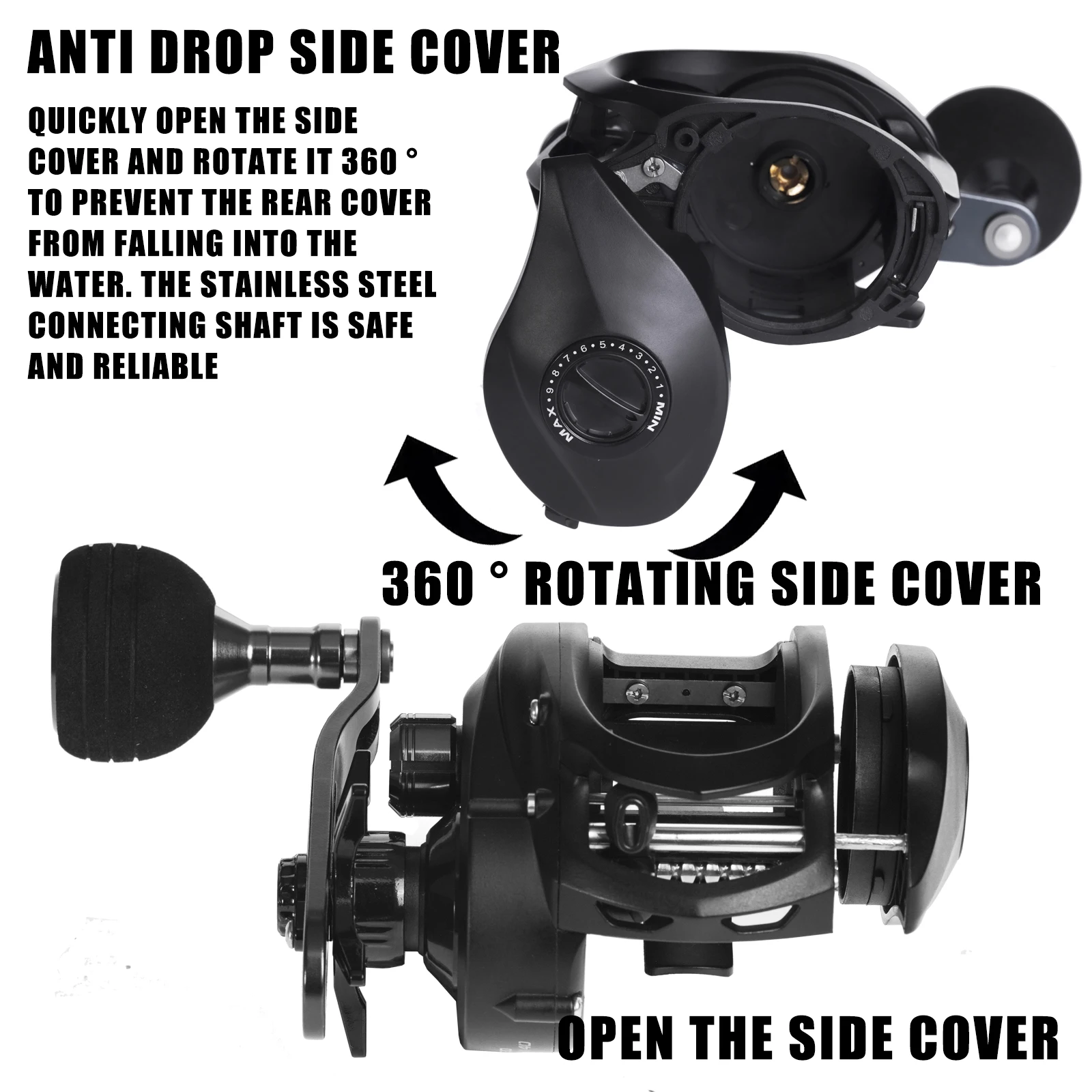 Carrete Baitcasting Samolla Trolling 12kg 6,3:1 Agua salada - imagen 4