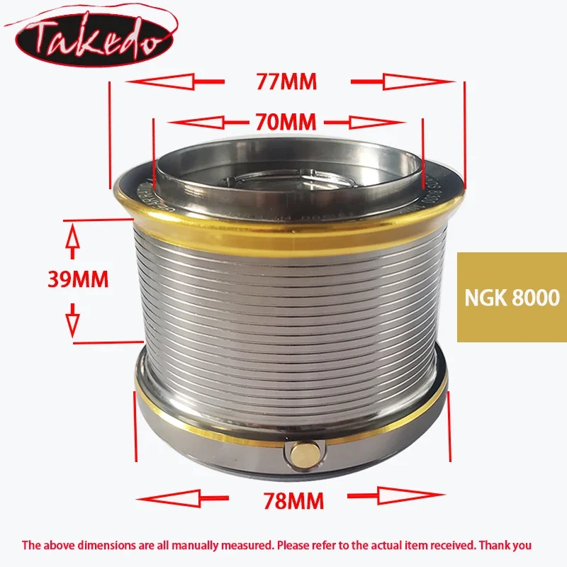 TAKEDO 1 Uds NGK8000 -14000S taza de alambre de repuesto carretes de pesca giratorios carrete de alambre de alimentación de Surf taza carrete de Metal carrete de pesca de carpa bobina - imagen 3