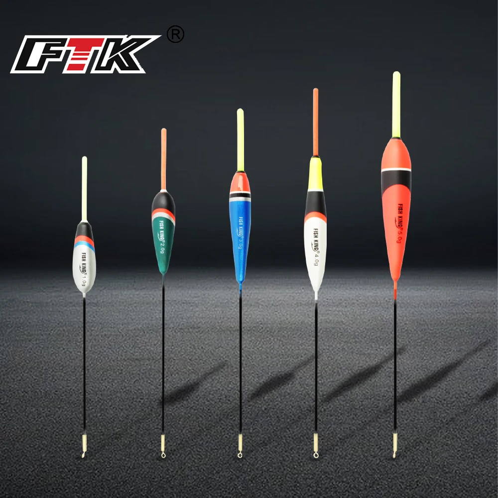 FTK 5 unids/lote flotador de pesca Barguzinsky flotadores de abeto tamaño 15g para pesca de carpa boya Bobber flotadores de luz de pesca Multicolor - imagen 2