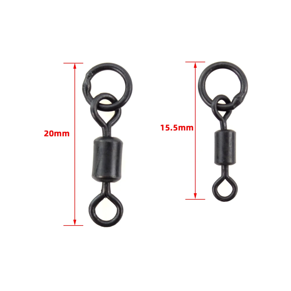 20pcs Carp Fishing Swivel for Chod Rig Link with Solid Ring Terminal Fishing Tackle Fishing Snap Swivels AE045S - imagen 3