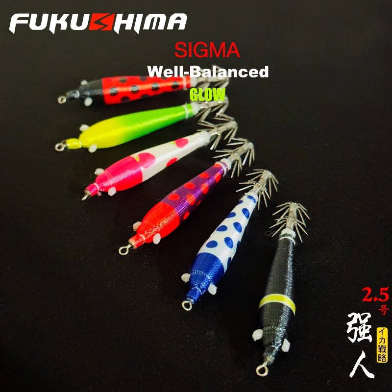 FUKUSHIMA, nuevo producto, fuerte para hombres, 2,5 equilibrio de camarones, ojos luminosos, rollo de tela Bazooka, artefacto de tubo de soplado, anzuelo de calamar para pesca nocturna - imagen 2