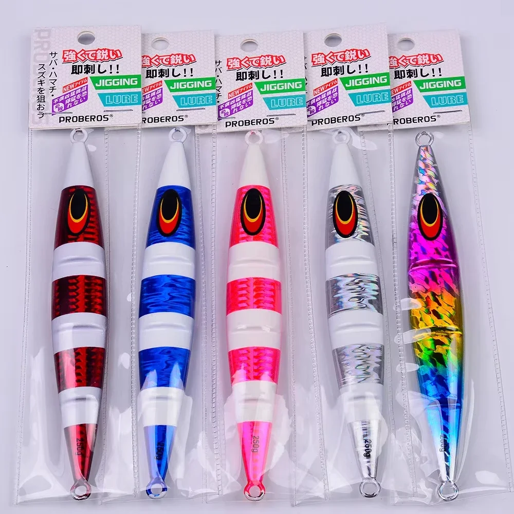 Señuelo de pesca con plantilla de Metal grande, 30G-250G, sin tierra, plantilla de paso lento, cuchara Vertical súper dura, aparejos de pesca en el mar, 1 ud. - imagen 2