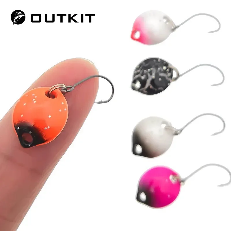 OUTKIT 1 Uds Multicolor 1,4 cm 1,8g Mini señuelo tipo cuchara cebo duro Spinnerbait Isca Artificial Pesca Wobblers aparejos de Pesca con mosca - imagen 4