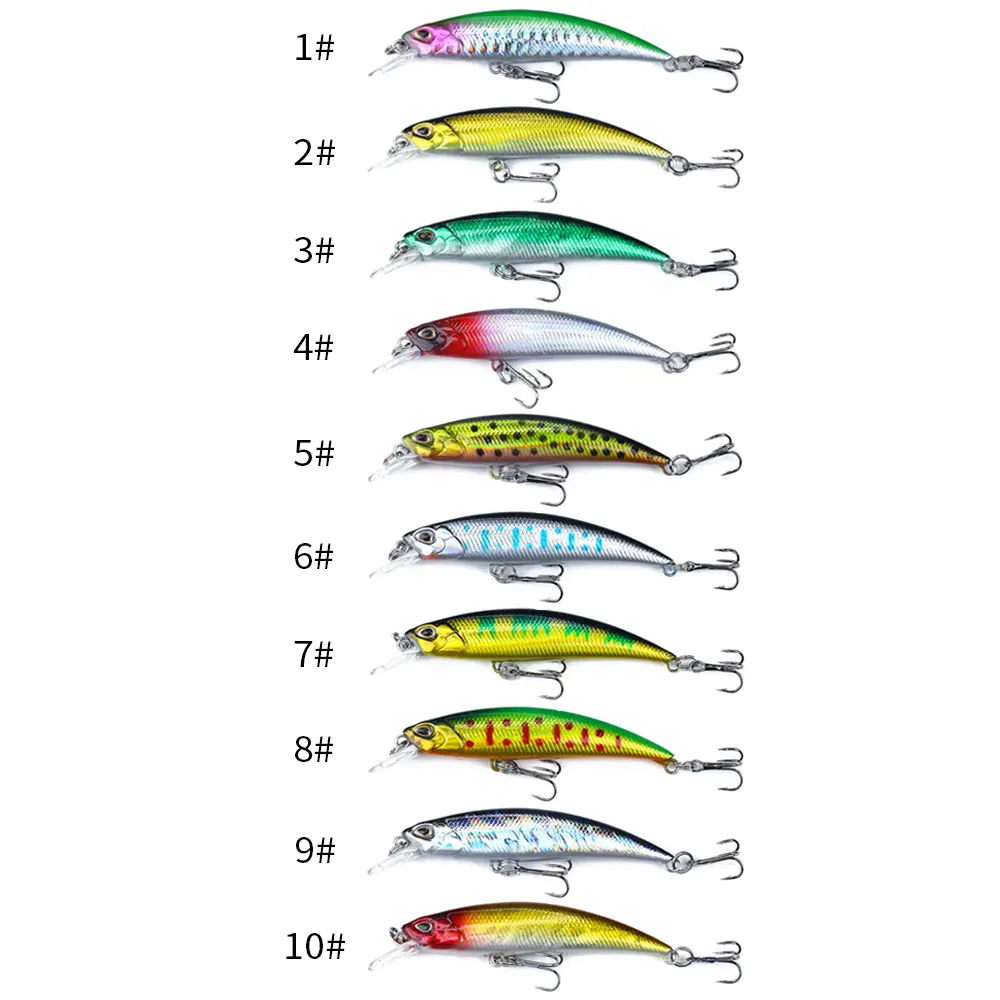 Señuelo Minnow hundimiento con anzuelos triples afilados - imagen 5