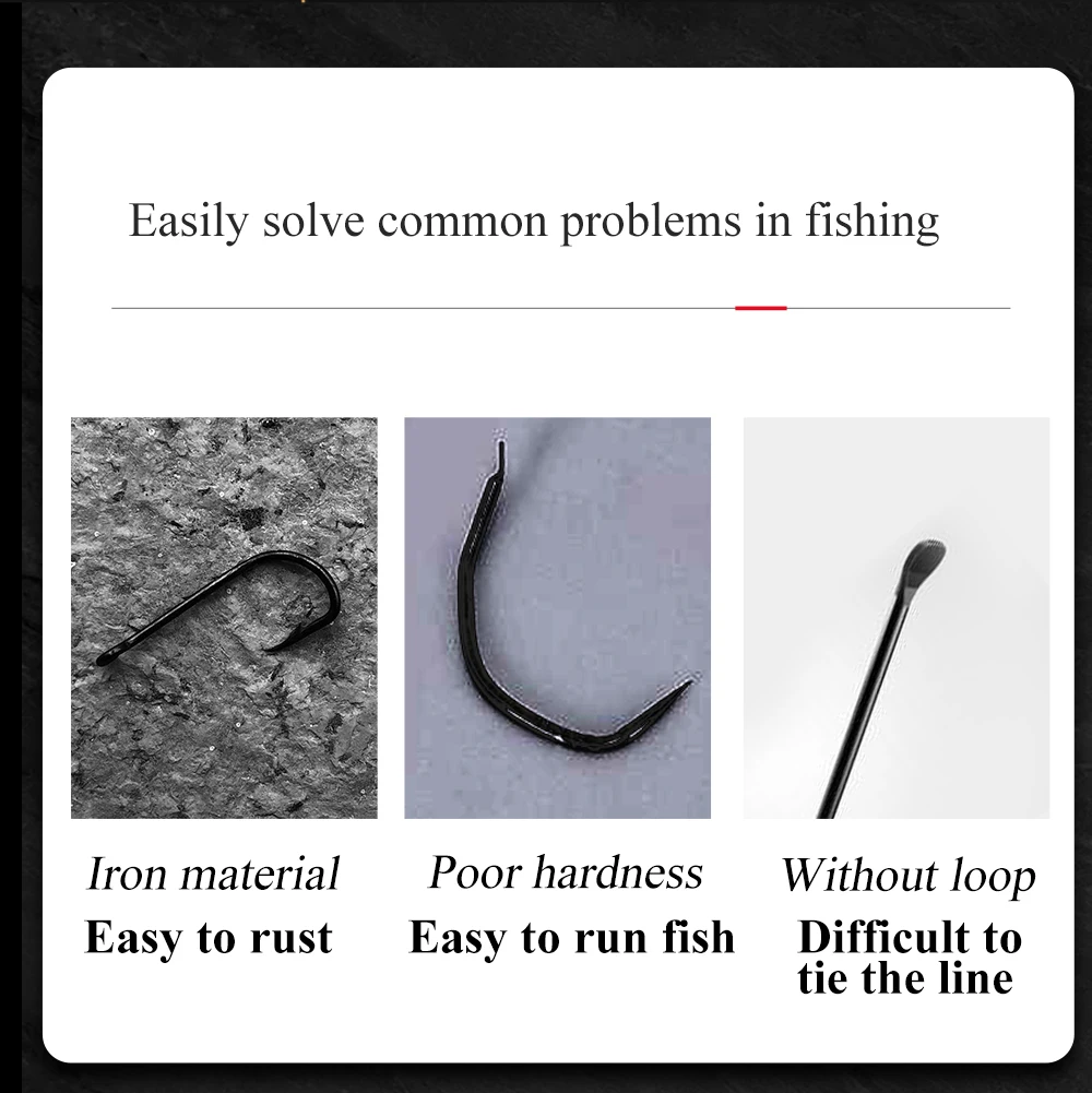 Detalle de anzuelos FTK para aparejos de pesca en agua dulce
