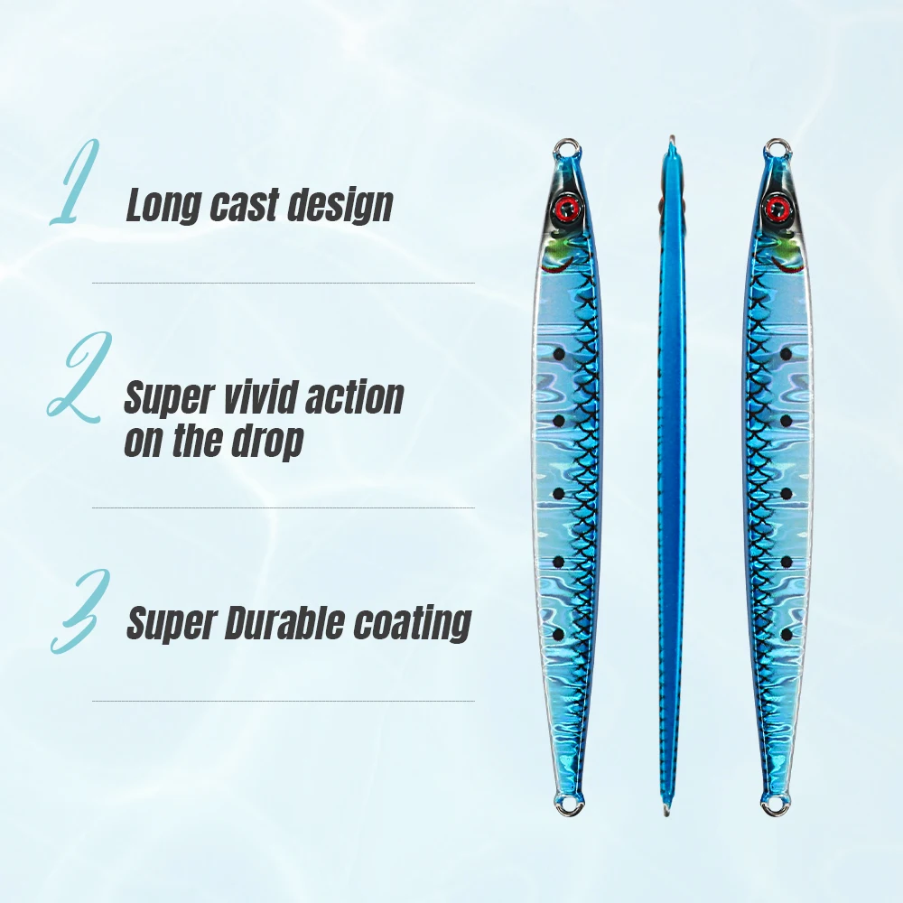 JIGGING PRO 10g 20g deslizador de sardina Micro plantillas pesca en agua salada Shore Jigging señuelo plantilla de Metal - imagen 4