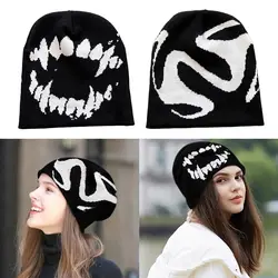 Gorra de pesca cálida tejida Jersey estilo streetwear Y2K mujer