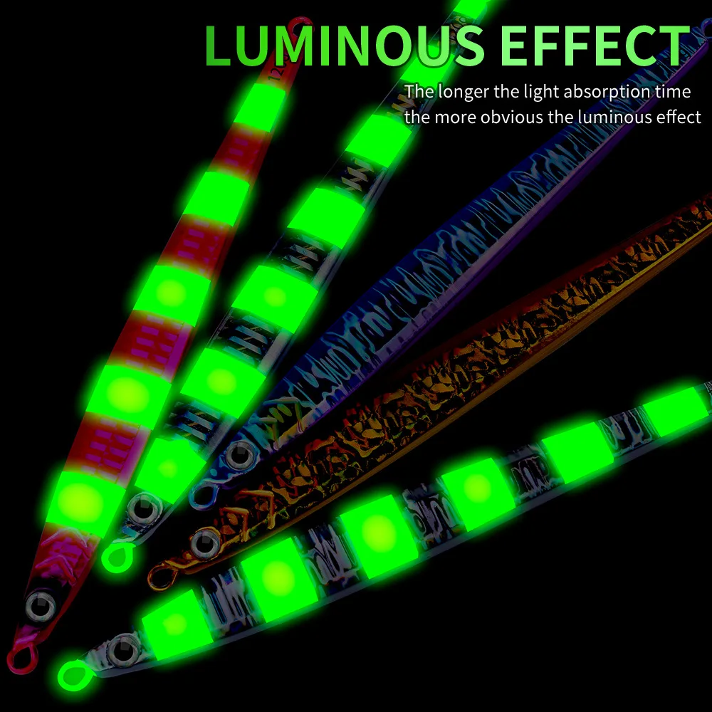 Señuelo de pesca con plantilla de Metal largo de hundimiento rápido, cuchara de Jigging de fundición lenta, 80G, 100G, 120G, cebo de Metal Artificial, aparejos de mar - imagen 4