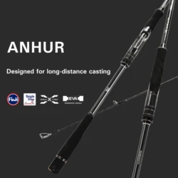 TSURINOYA ANHUR 2,4 m 2,59 m 2,7 m 2,9 m M/MH 10g-50g señuelo FUJI A anillos giratorios 2 seccionales caña de pescar de carbono lubina Barracuda