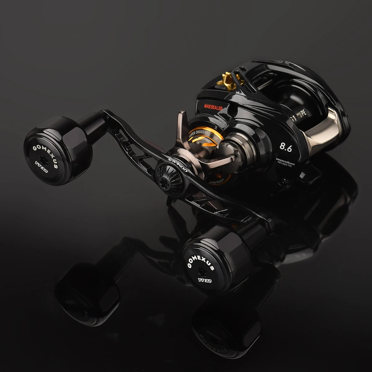 Gomexus Perilla de Aluminio Ultraligera para Pesca, Spinning, Baitcasting, Shimano, Sephia, Daiwa, Catnip, Ryobi, Ap Power, 32mm - imagen 3